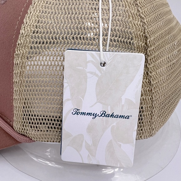 TOMMY BAHAMA CAP/HAT, 3D MARLON FISH LOGO, GREY COOL MESH, MAUVE & TAN COLORS - Picture 12 of 14